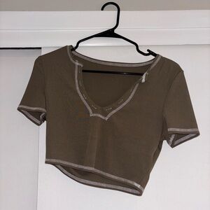 Stylish Brown Crop Top